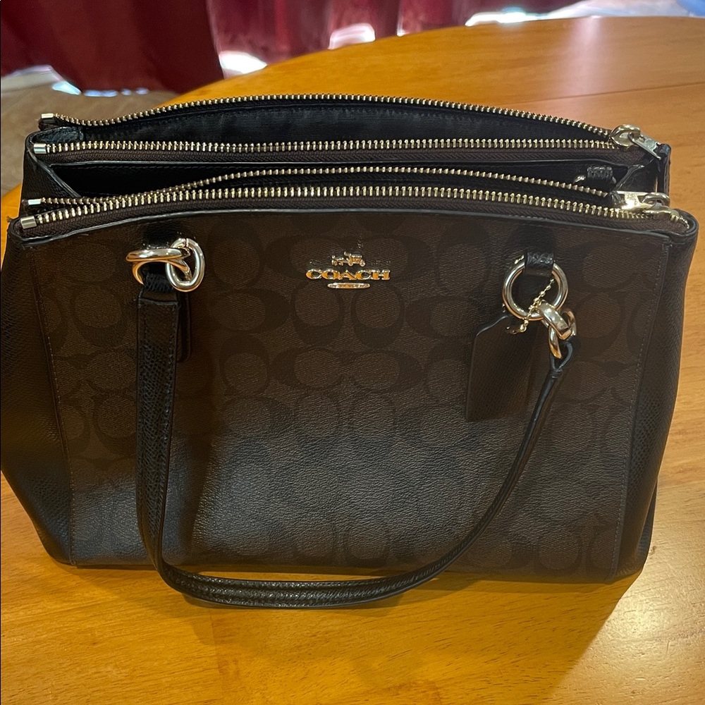 Coach Black Signature Satchel
